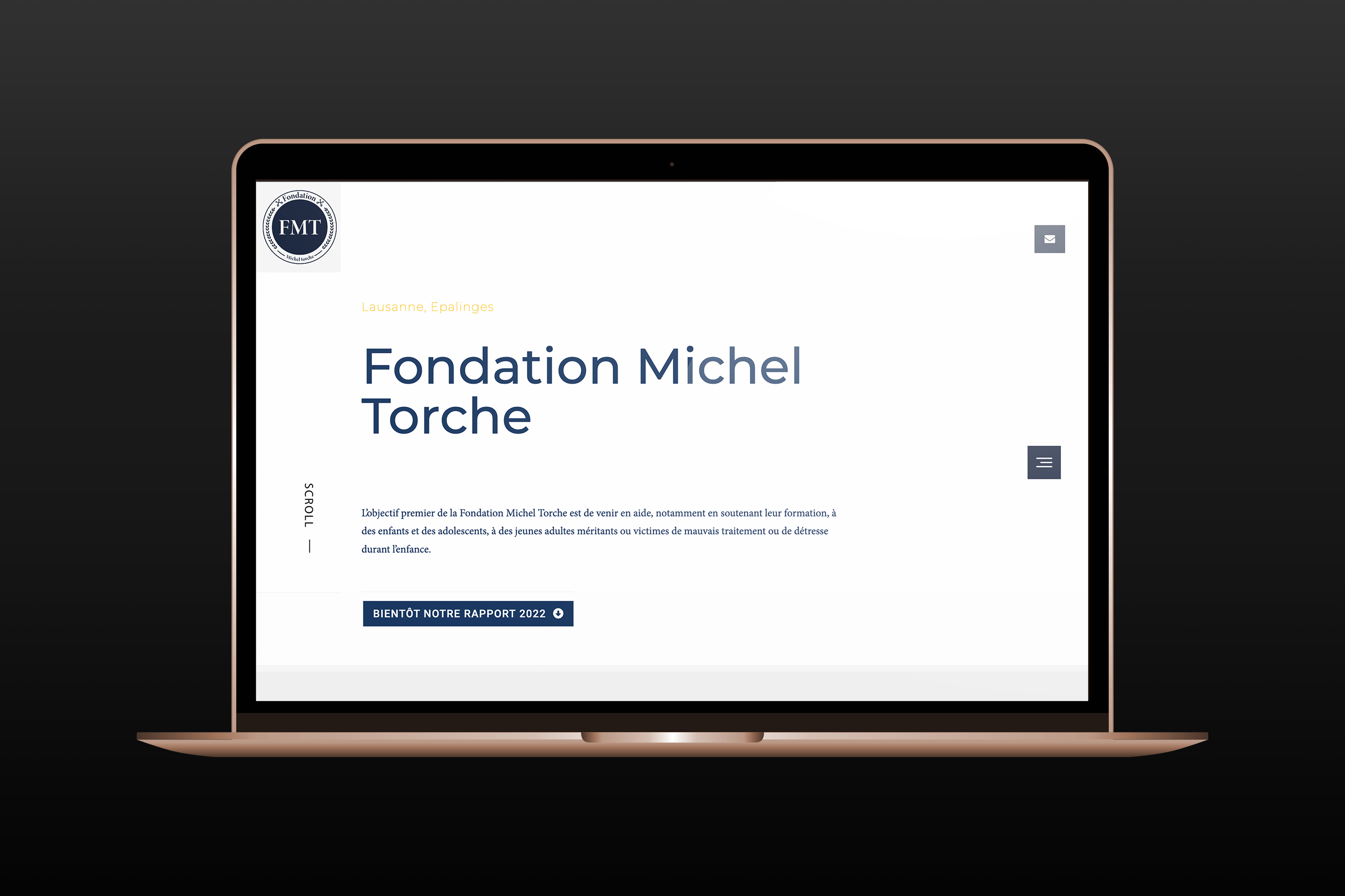 Site web professionnel de la Fondation Michel Torche, création web design spécialisée pour associations et fondations vaudoises